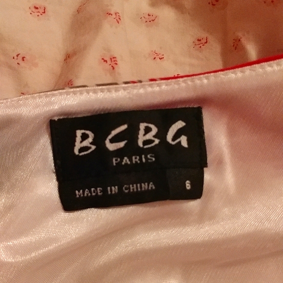 BCBG PARIS Size 6 One Shoulder Patterned Dress - Picture 3 of 5